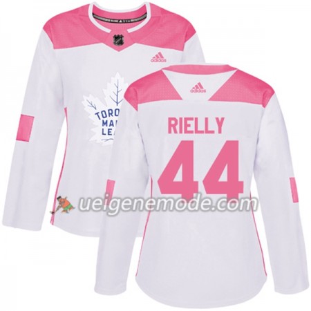Dame Eishockey Toronto Maple Leafs Trikot Morgan Rielly 44 Adidas 2017-2018 Weiß Pink Fashion Authentic
